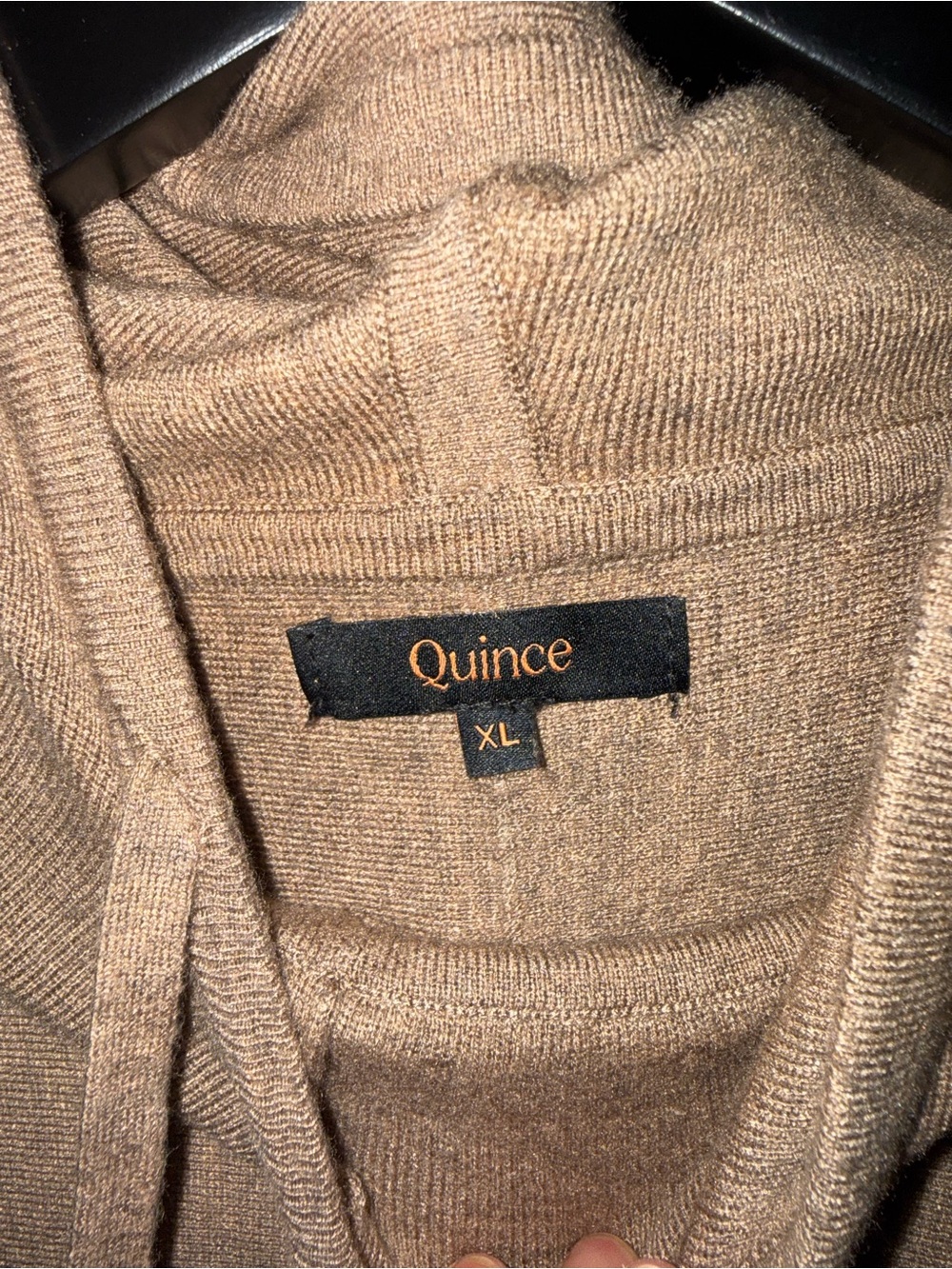 Quince womens Camel Brown Knit Sweater - XL